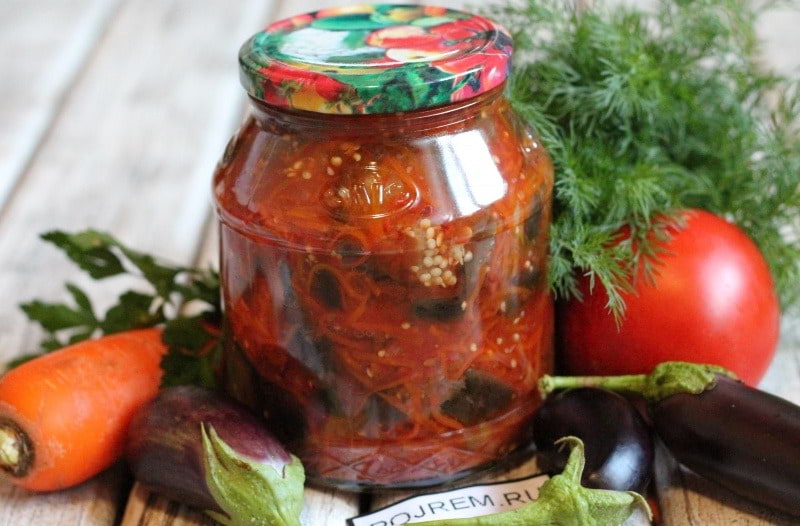баклажаны с морковью