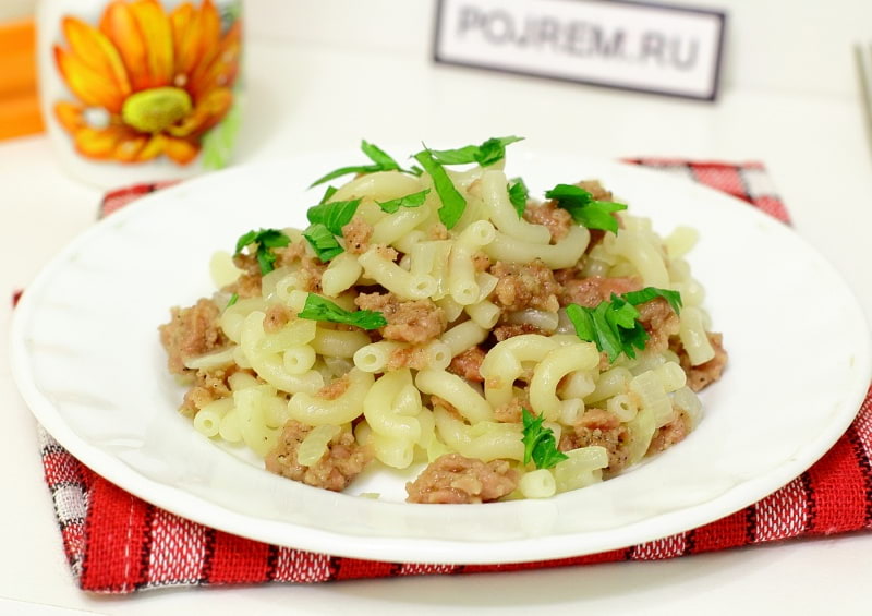 макароны с фаршем