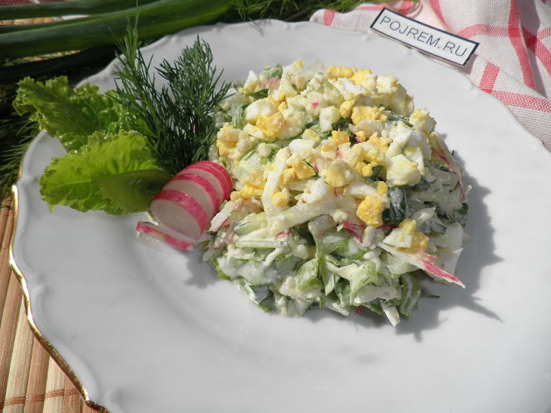 Салат Весна – красивый салат из одуванчиков