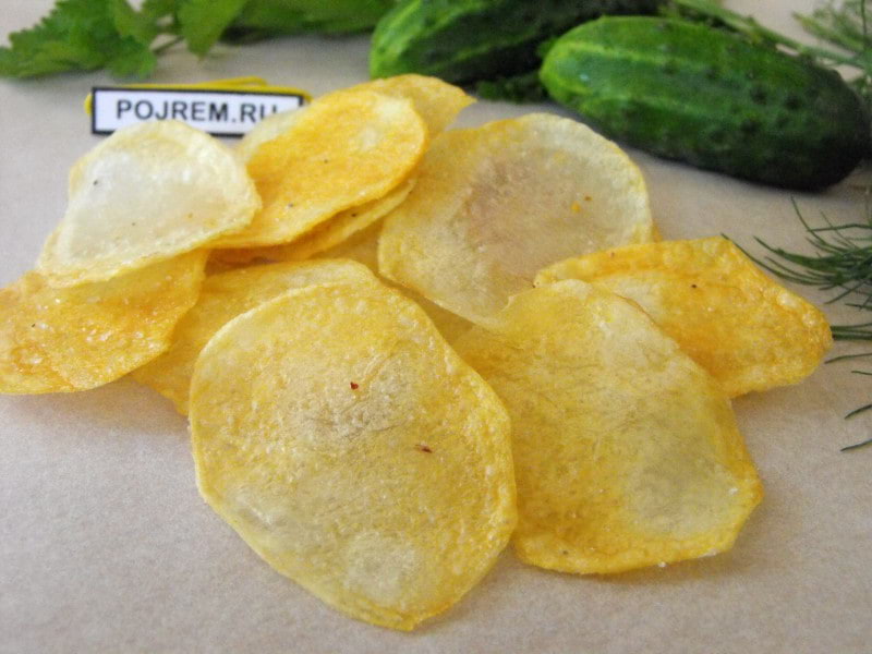 Картофельные чипсы в духовке без масла
