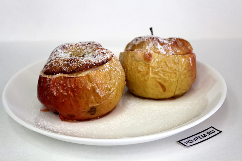 Печеное яблоко в микроволновке рецепт с фото