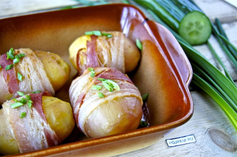 Картошка завернутая в бекон в духовке рецепт с фото