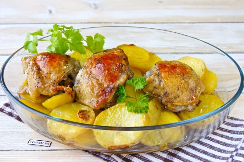 Рецепт курицы с картошкой